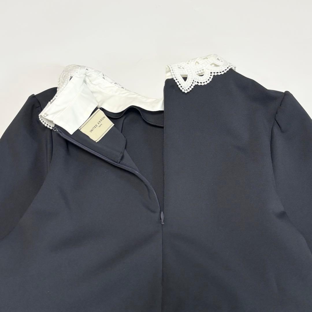 極美品✨ユナイテッドアローズSPONGY ペプラム ブラウス　ネイビー　38 SPONGY ペプラム ブラウス