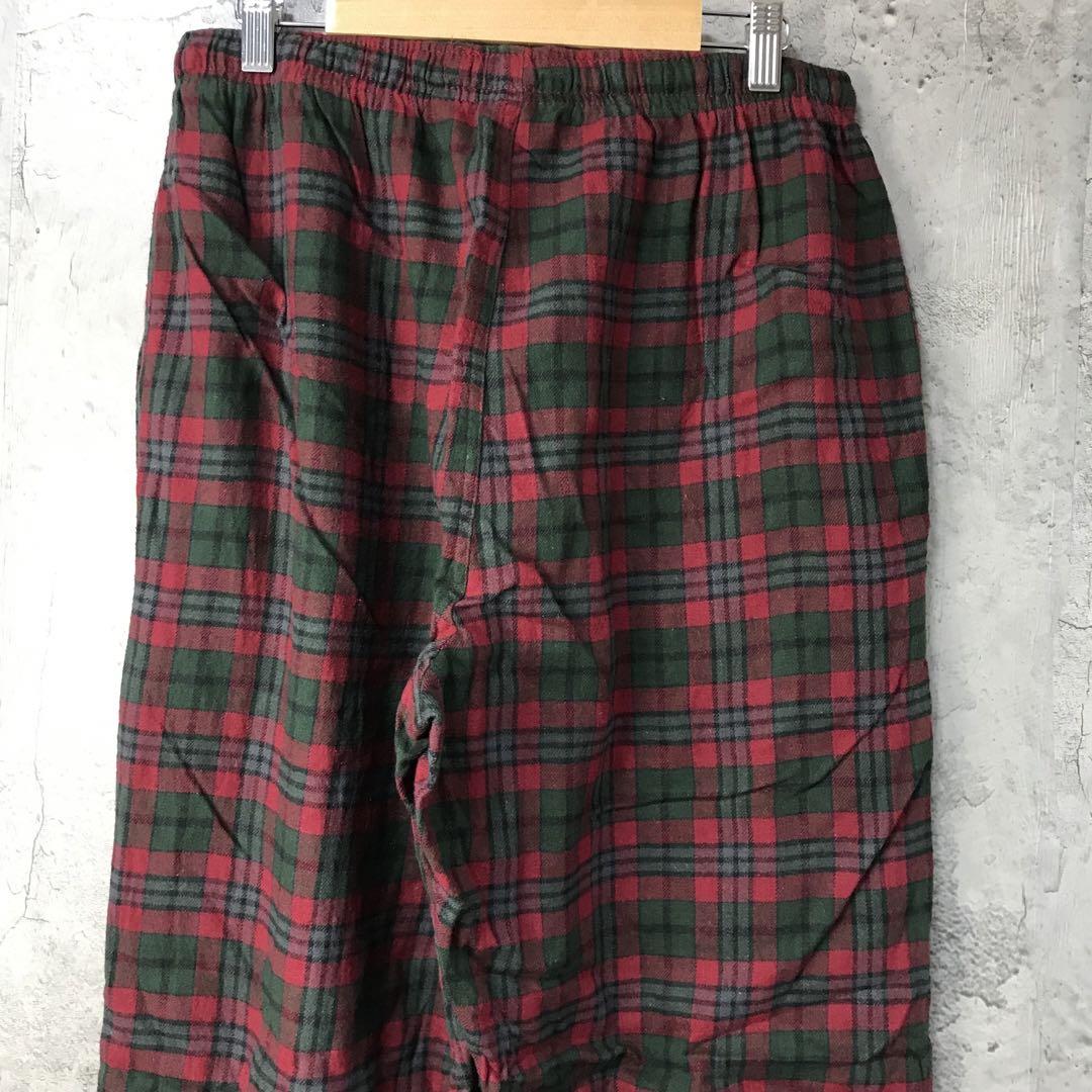 yz67古着　チェックパンツ　パジャマパンツ　赤　緑　グレー　黒　90s Y2K