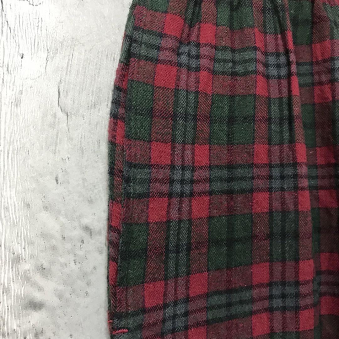 yz67古着　チェックパンツ　パジャマパンツ　赤　緑　グレー　黒　90s Y2K