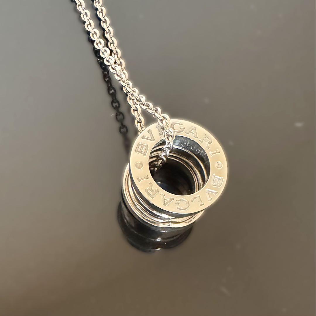 BVLGARI リング型ネックレス BVLGARI ホワイトゴールド ビーゼロワン リング型ペンダント