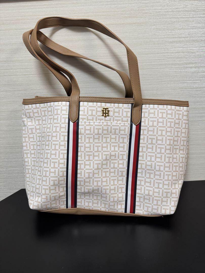 トートバッグ Tommy Hilfiger トミーヒルフィガー ホワイト 白 ①