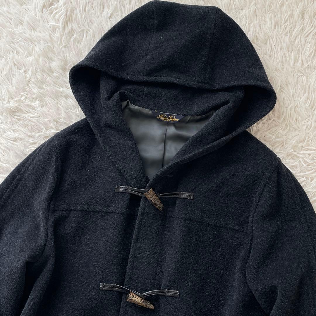 美品 ブルックスブラザーズ モヘア ダッフルコート ヘリンボーン ネイビー 美品 ブルックスブラザーズ モヘア ダッフルコート ヘリンボーン ネイビー