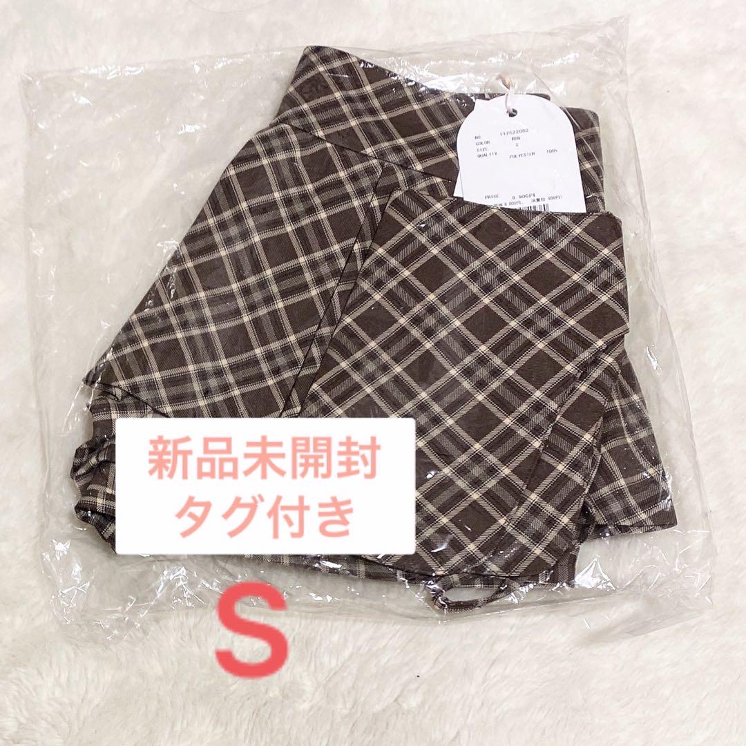 新品未開封 ダーリッチ チェックスカートライクショートパンツ S