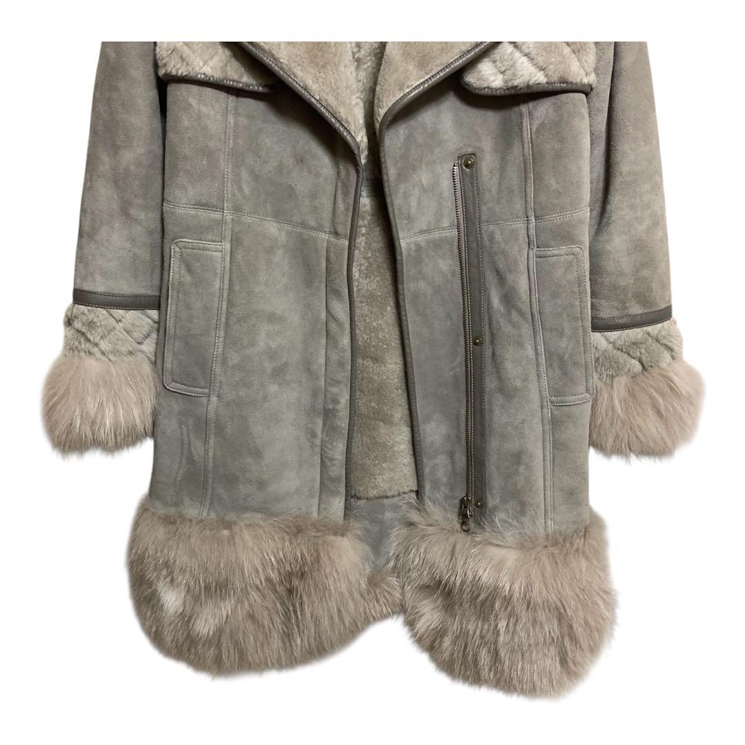 美品✨グレースクラス ムートンコート羊革フォックスファー Grace Class 美品✨グレースクラス ムートンコート羊革フォックスファー Grace Class