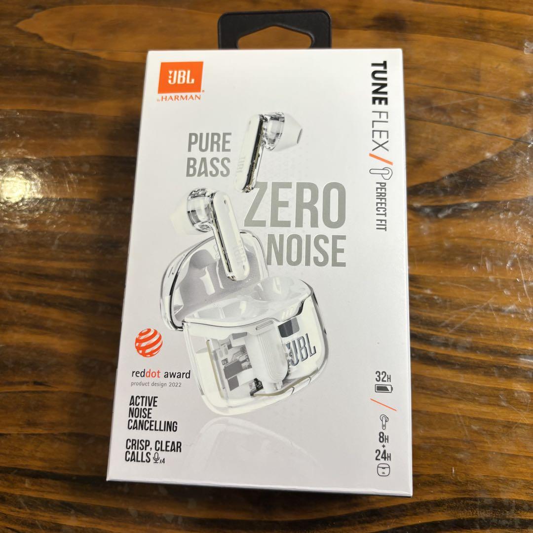 JBL TUNE FLEX ワイヤレスイヤホン White/Clear