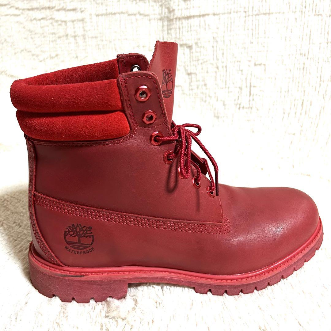 希少　Timberland ワークブーツ　レザー　レッド　27cm 7ホール