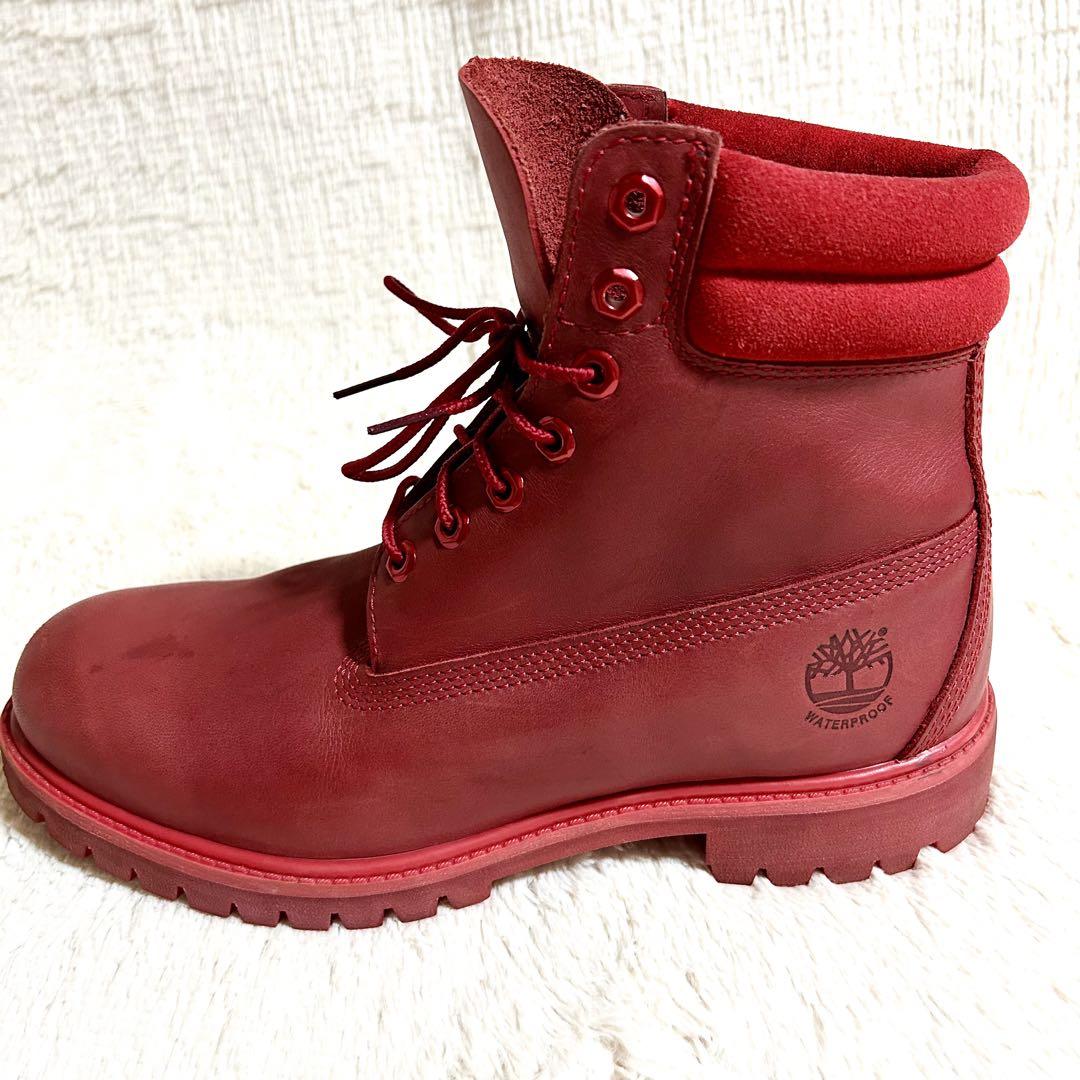 希少　Timberland ワークブーツ　レザー　レッド　27cm 7ホール