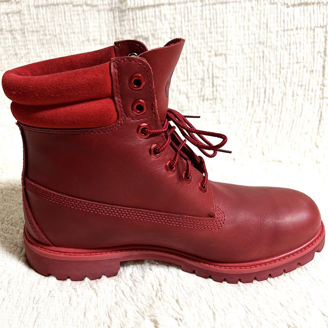 希少　Timberland ワークブーツ　レザー　レッド　27cm 7ホール