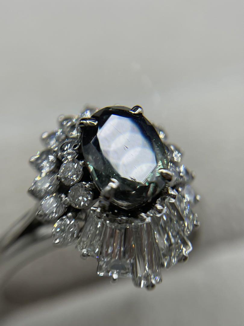 JB269★最高級 超大粒アレキ1.92ct ダイヤ ptリング ソ付