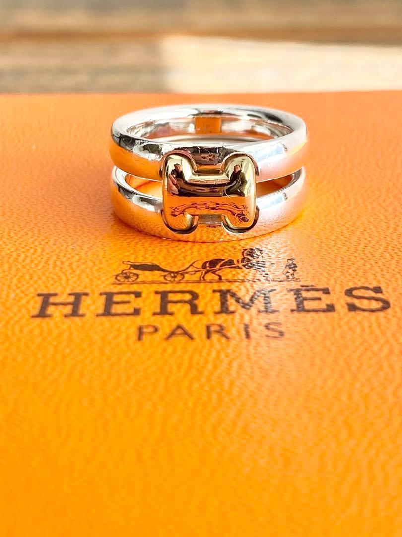 10.5号 HERMES エルメス リング オランプ 18金 925シルバー 画像2