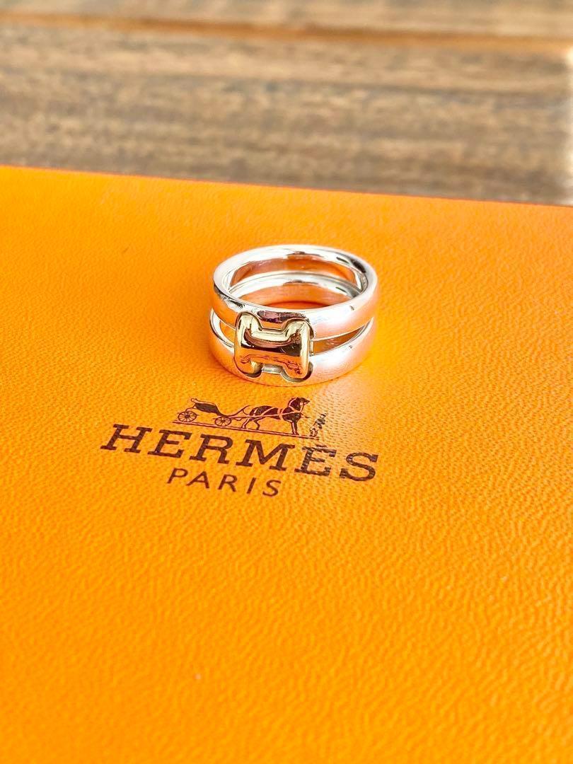 10.5号 HERMES エルメス リング オランプ 18金 925シルバー 画像6