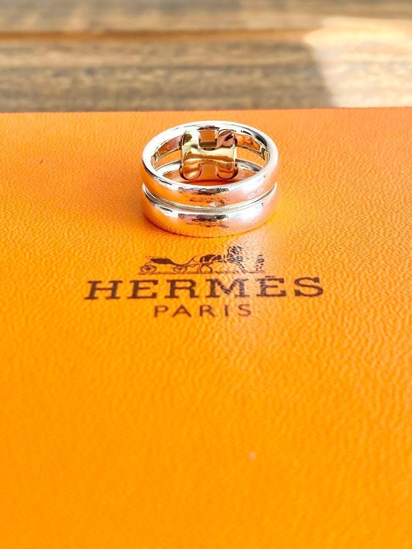 10.5号 HERMES エルメス リング オランプ 18金 925シルバー 画像7