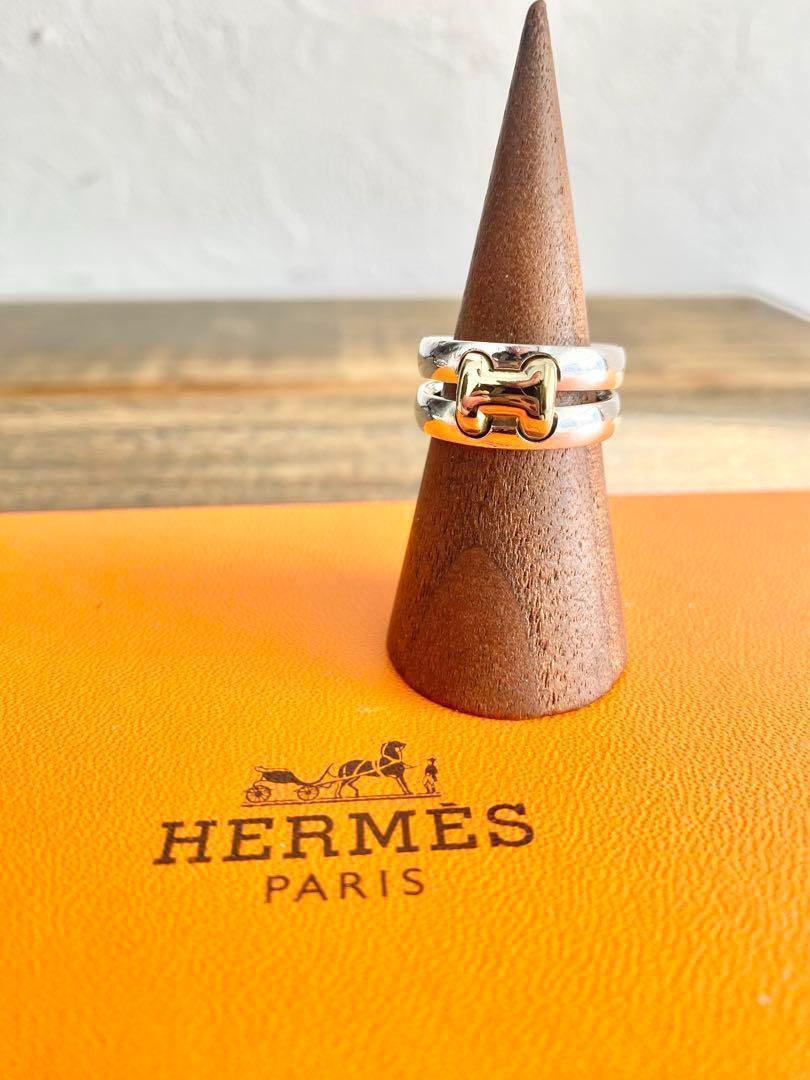 10.5号 HERMES エルメス リング オランプ 18金 925シルバー 画像8