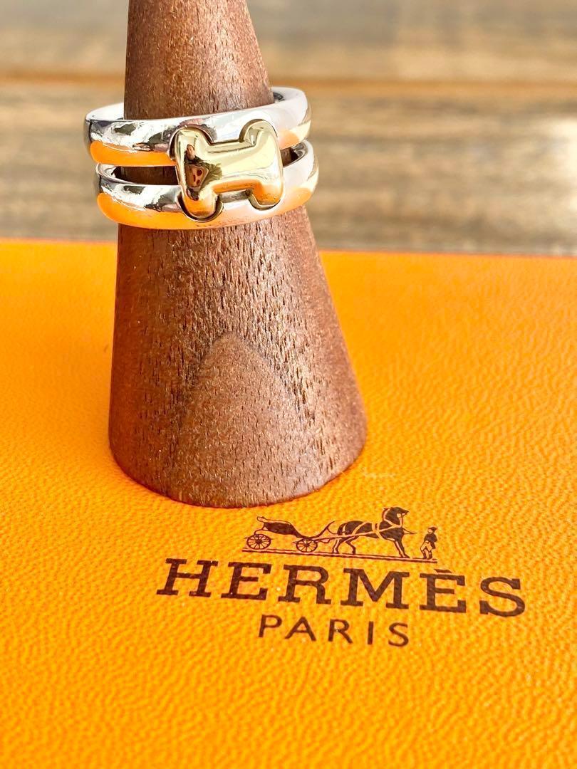 10.5号 HERMES エルメス リング オランプ 18金 925シルバー 画像9