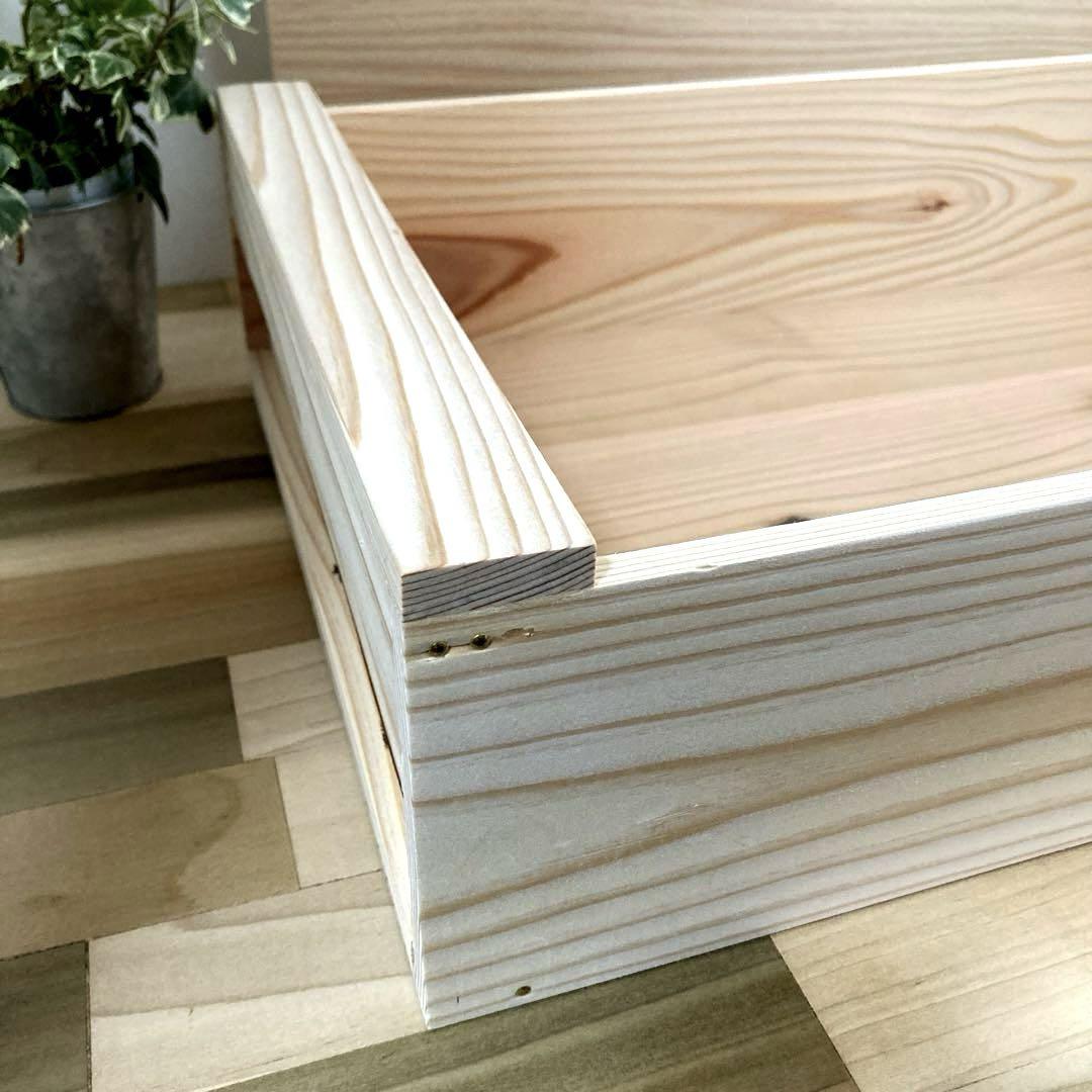 大工道具箱　収納箱　工具箱　ツールBOX　ウッドBOX スライド式　ハンドメイド