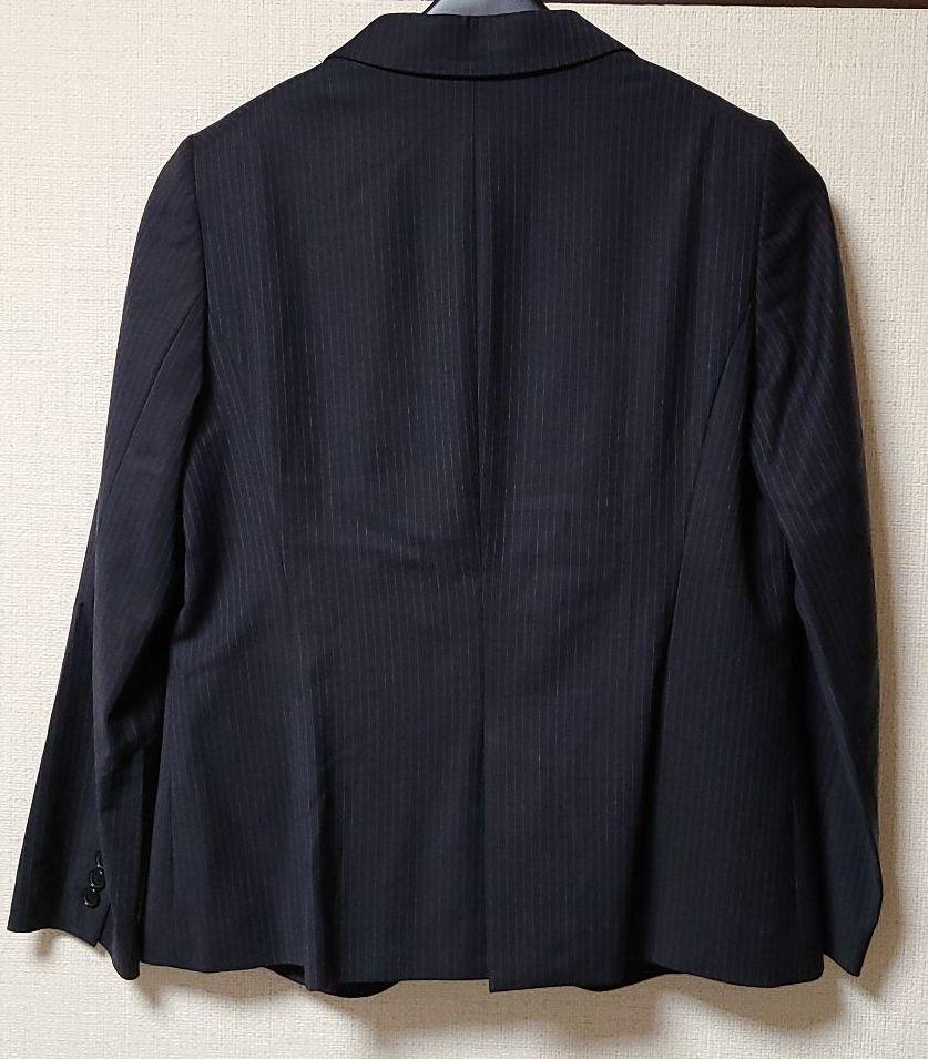 れそうです 値下げ 大きいサイズ 裏地無 13号 yAN8S-m84548061632 23区 紺色ストライプ パンツスーツ44 ヒップ