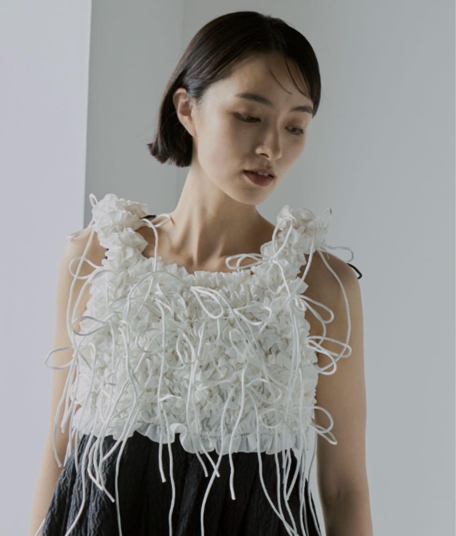 海外通販サイト ブランド perna VEST RIBBON FRILL / トップス