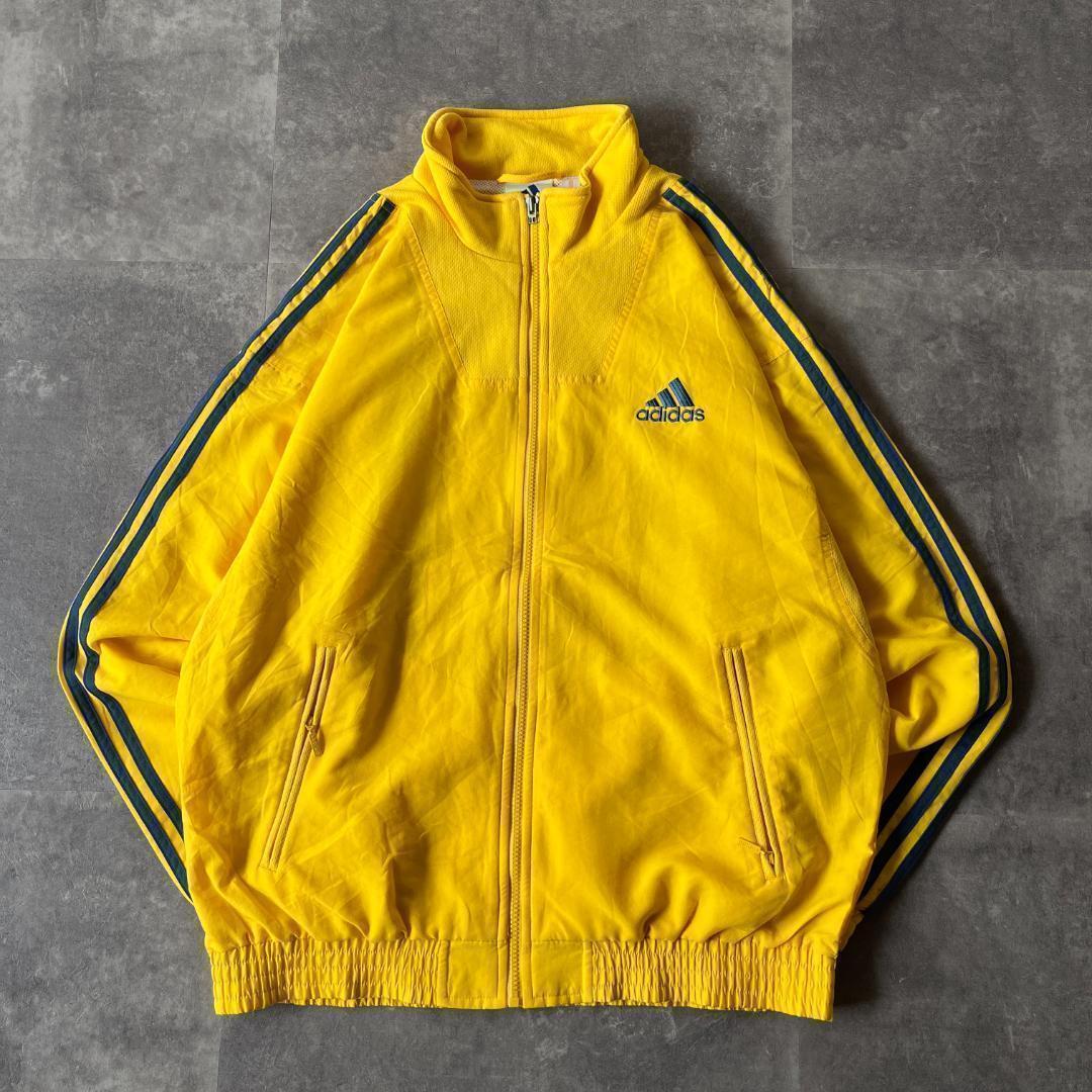 【希少】adidas 00s トラックジャケット 万国旗 イエロー グリーン M 希少】adidas 00s トラックジャケット 万国旗 イエロー グリーン M