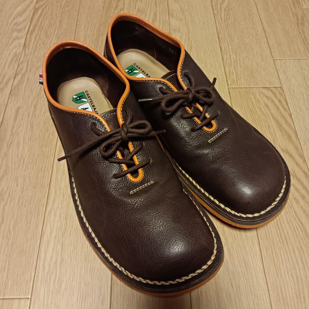 美品　CASTEL BAJAC　コンフォート　レースアップ　ブラウン　25.5