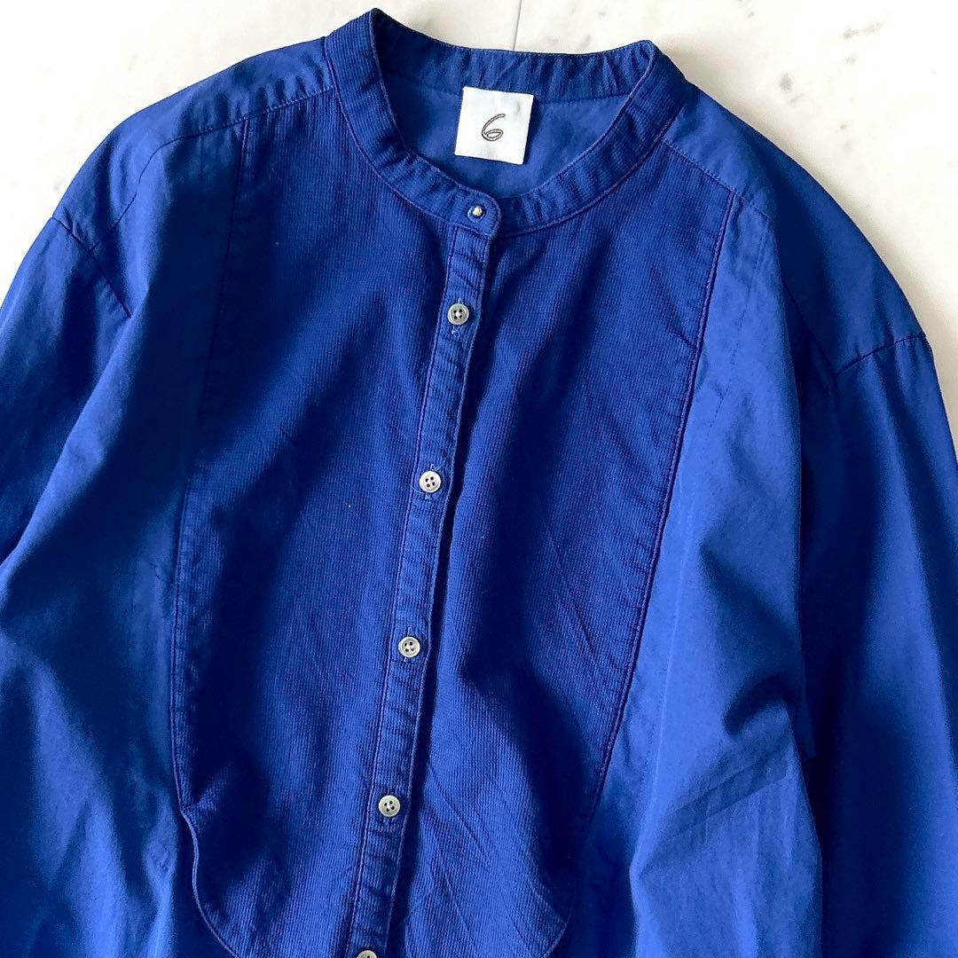 6 ROKU DRESS SHIRT ブザムシャツ ロイヤルブルーS・6(ROKU) BEAUTY&YOUTH UNITED ARROWS WWW_MORNINGWALKER_COM