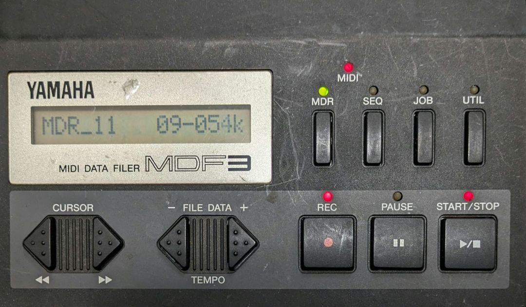 YAMAHA　データファイラー　MDF3　基本動作確認品　MIDIケーブル付属
