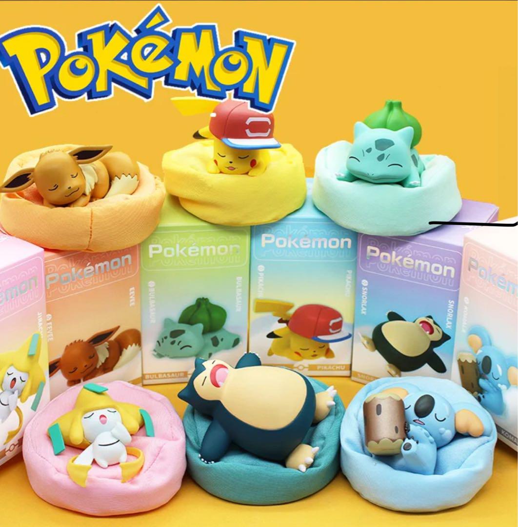 正規品 日本未発売‼️ポケモンフィギュア　お昼寝ポケモン6体コンプリートセット