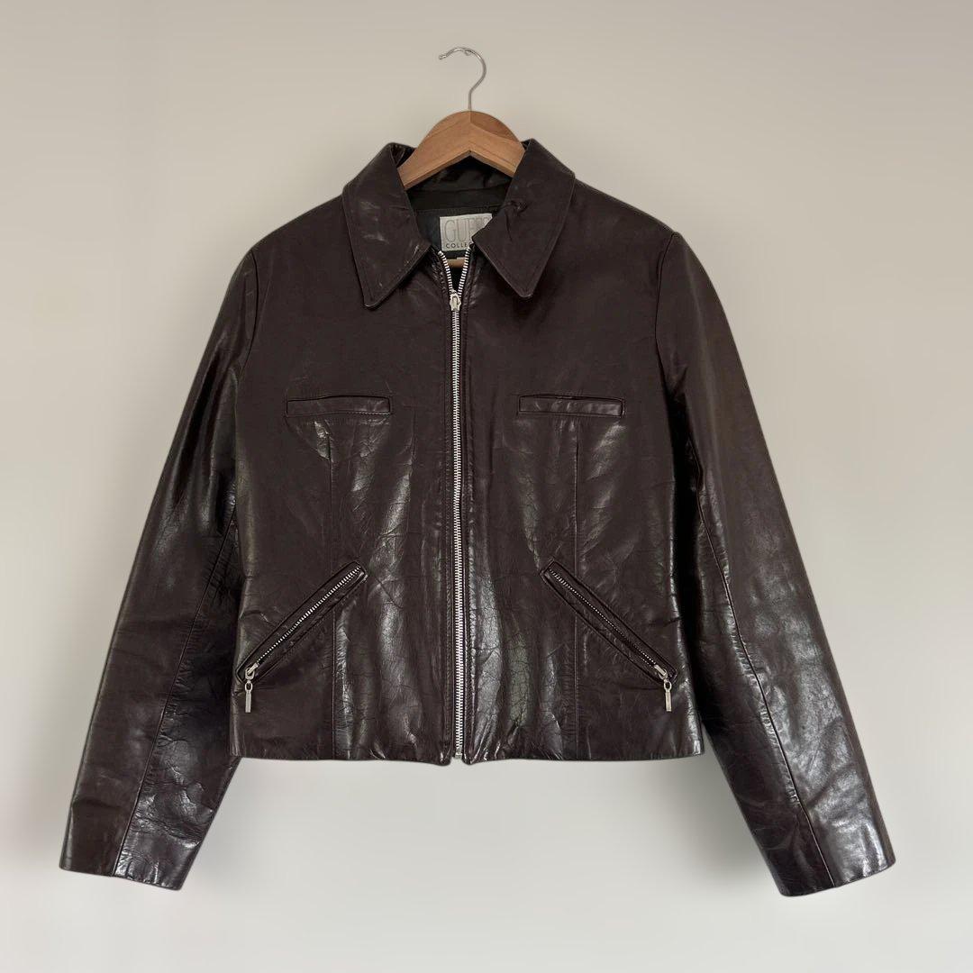 【関税込み】GUESS USA ブラウン ヴィンテージ レザージャケット Guess ブラウン クラックレザー ジャケット ブラック | Lyst