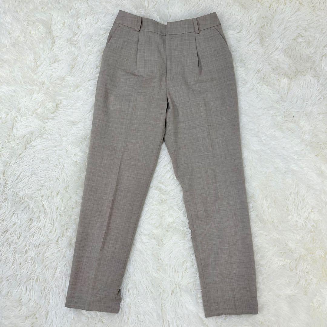 【美品】スーツカンパニー シー 春 夏 スーツ ノーカラー ベージュ 38 M