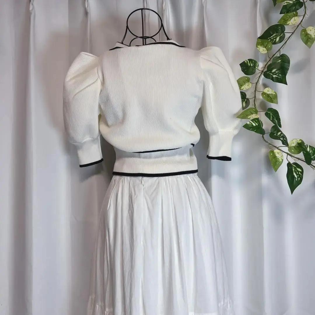 【新品未使用】SNIDEL バイカラークロップドニットプルオーバー　春服　夏服