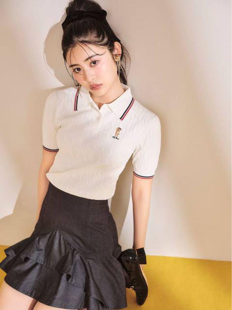 Lilly brown サングラスLillybearポロニットプルオーバー