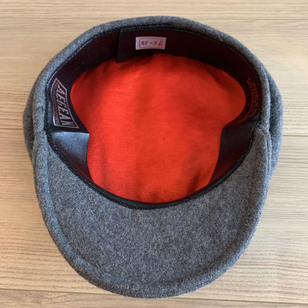 グレー　伝統的ギリシャフィッシャーキャップ　ウール グレー 伝統的ギリシャフィッシャーキャップ ウール
