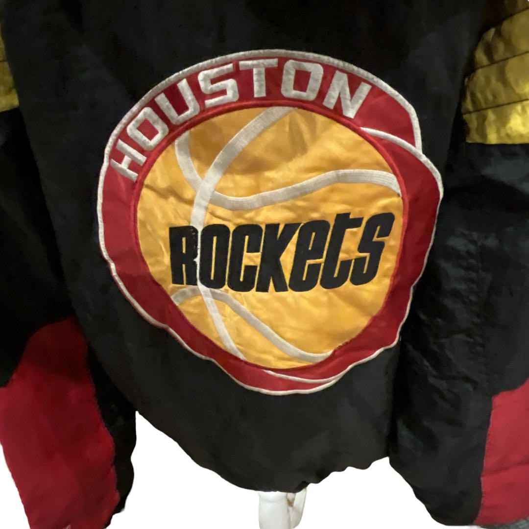 A422【希少】90's  NBA ロケッツ　ナイロンジャケット　ハーフジップ