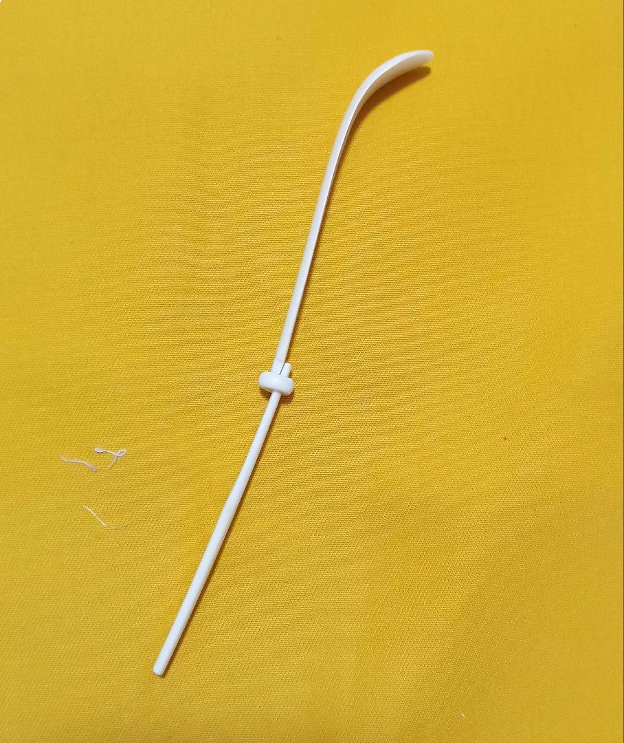 ［試作品］白牙手削り 折茶杓　野点寸