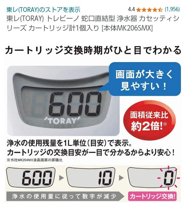 【中古品】東レ 蛇口直結型浄水器 トレビーノ カセッティ MK207