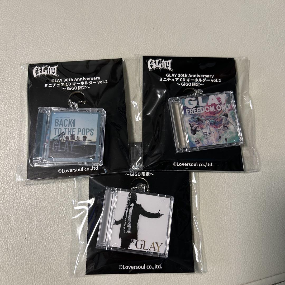 入荷now 口コミ GLAY GiGO 3種セットコンプ ミニチュアCDキーホルダーvol.2 バッグ・財布