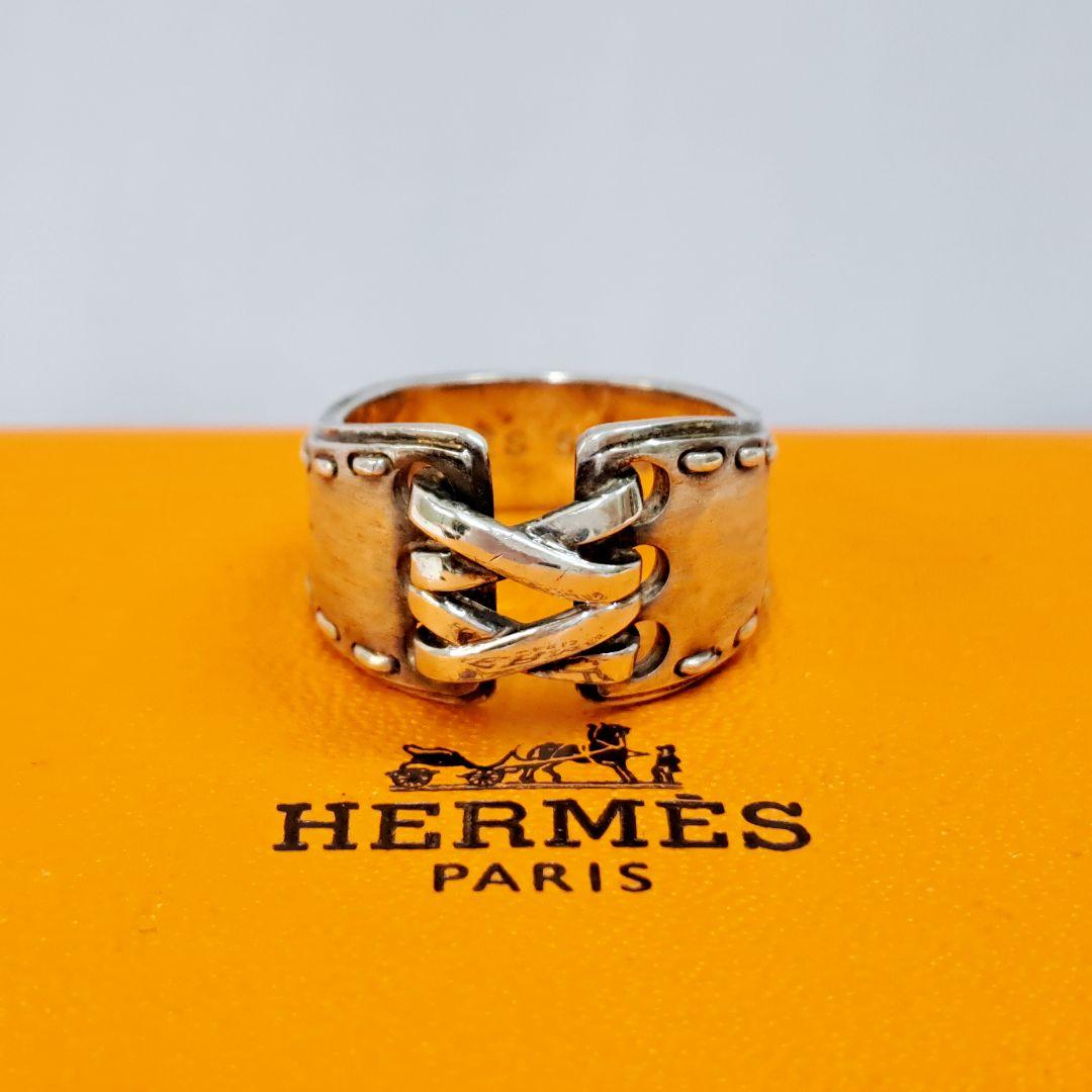 HERMES メキシコリング SV925 シルバー 11号 ヴィンテージ