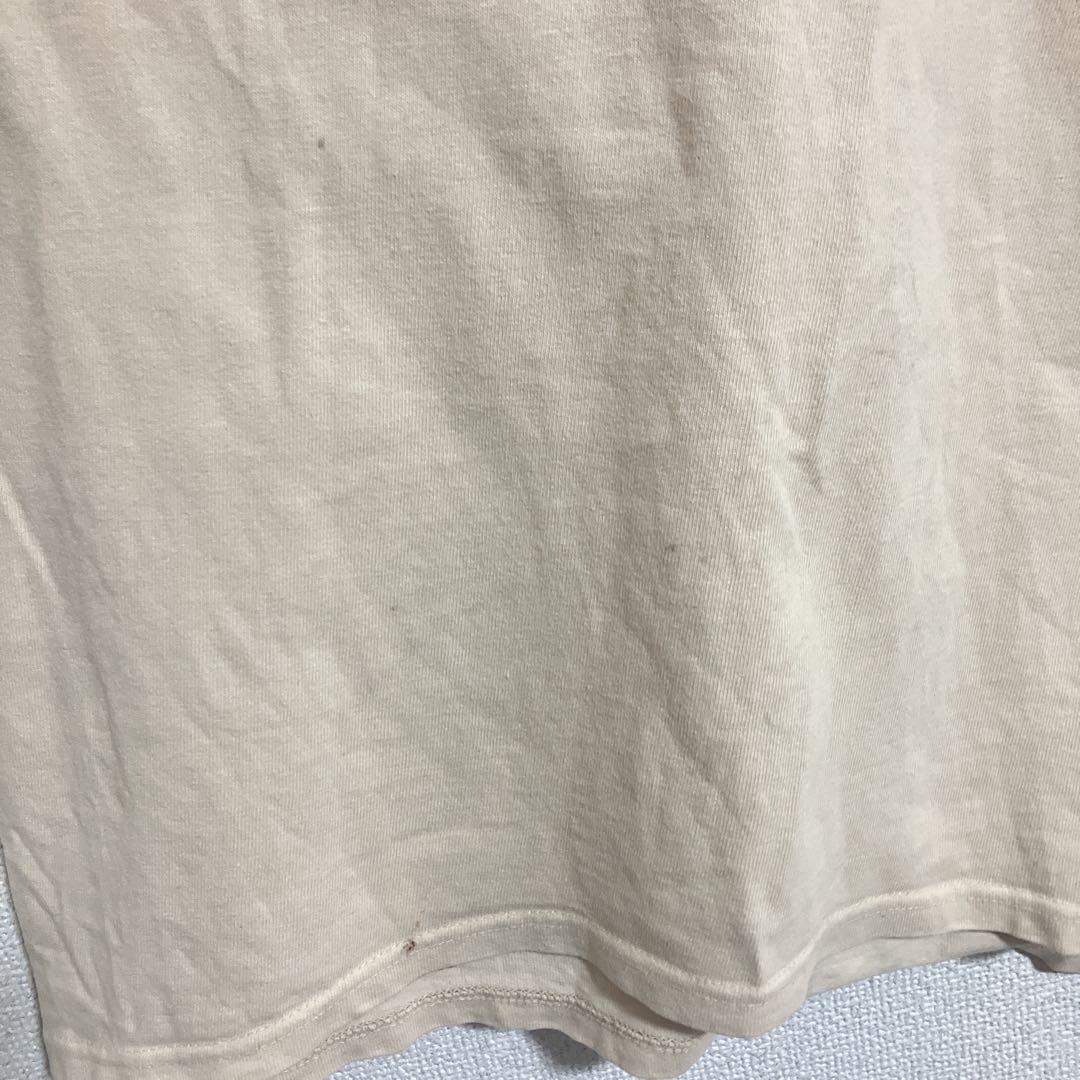 【バックプリント】90sヘリーハンセン　USA製　Tシャツ　ベージュ　XL相当