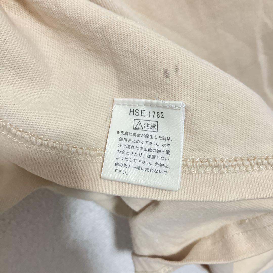 【バックプリント】90sヘリーハンセン　USA製　Tシャツ　ベージュ　XL相当