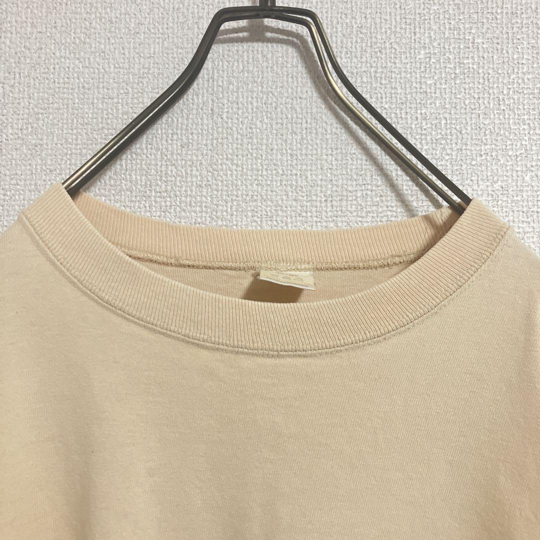 【バックプリント】90sヘリーハンセン　USA製　Tシャツ　ベージュ　XL相当