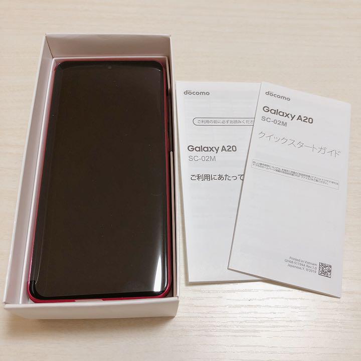 Galaxy 32 GB docomo ctwug-m84575743262 A20 レッド NEW低価