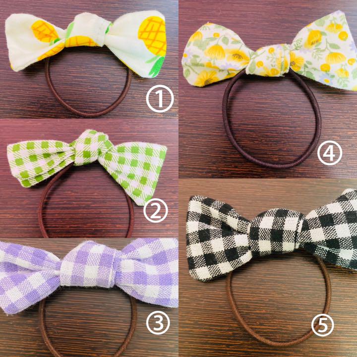 リボンヘアゴム　ハンドメイド୨୧