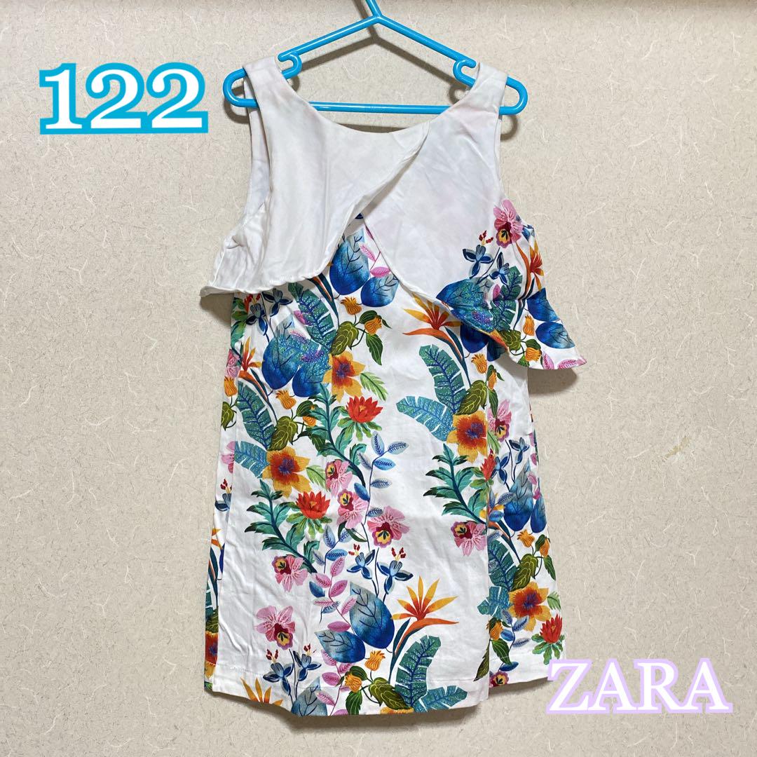ZARA フラワープリント ワンピース 122 - メルカリ