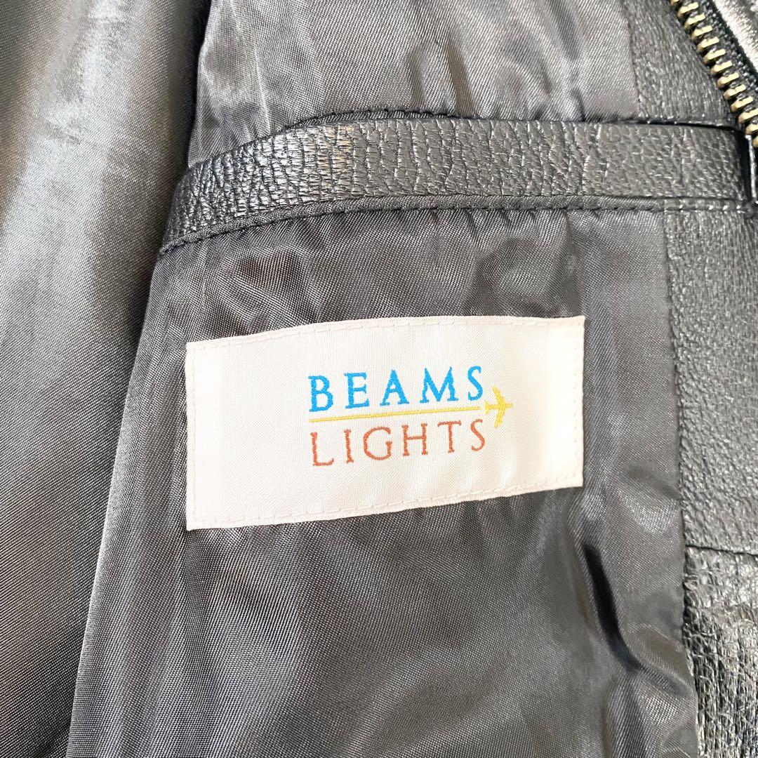 美品 BEAMS Lサイズ USED加工　シングルライダース　山羊革　ゴート