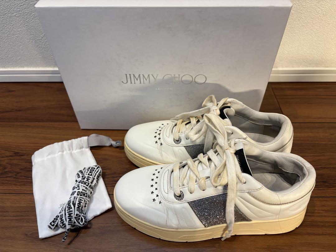 1点限り!!【JIMMY CHOO】ANDREA☆スニーカー☆可愛い☆23cm JIMMY CHOO ホワイト スニーカー - メルカリ