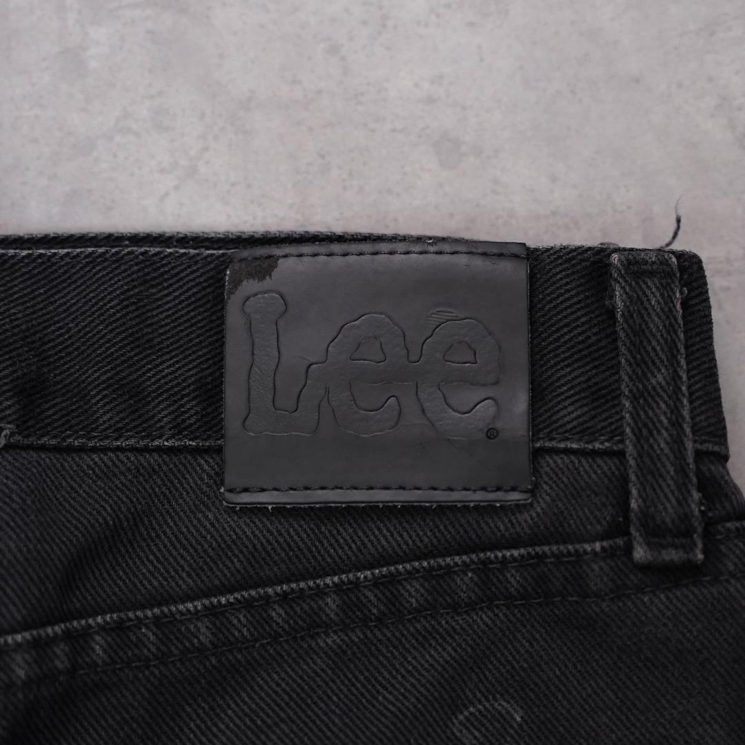 Lee リー W33 ブラックデニム ボトム パンツ 古着 黒 12182
