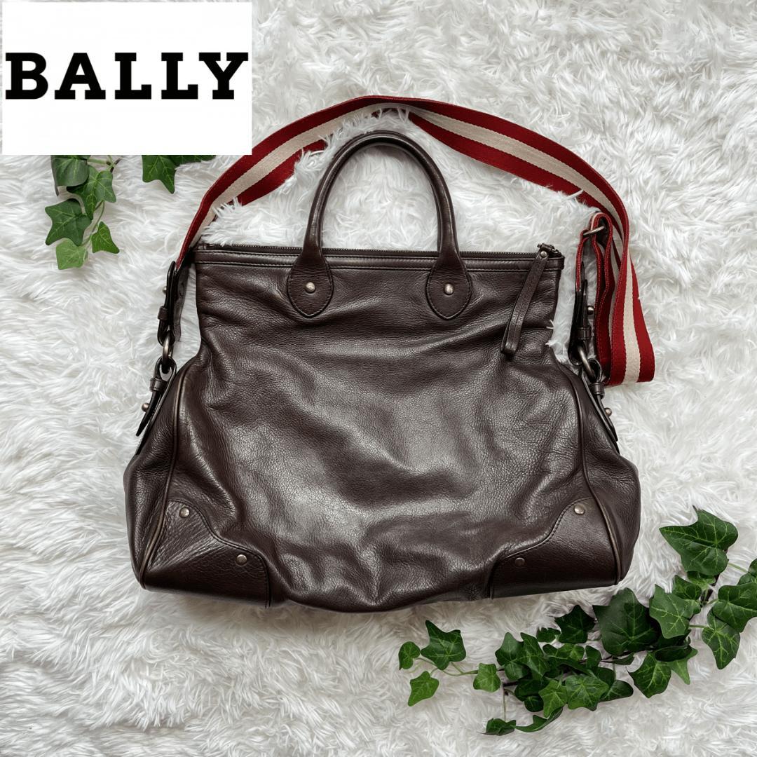 ラッピング無料】 BALLY バリー 2way ショルダーバッグ ブラウン