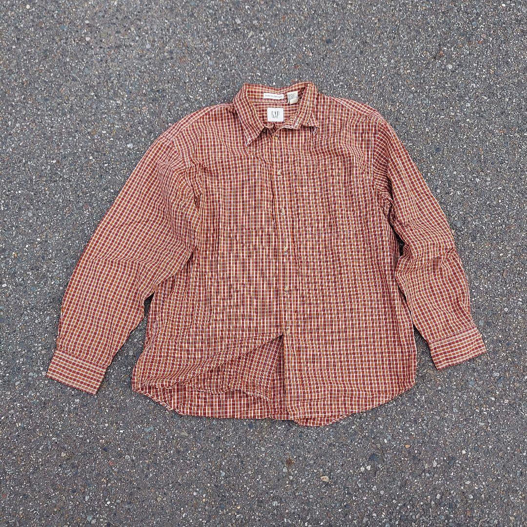 【希少品】90s 白タグ　OLD GAP オールドギャップ　チェックシャツ L