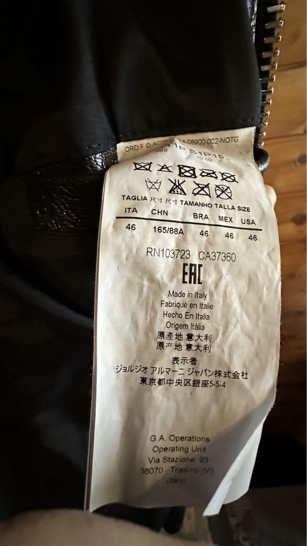 EMPORIO ARMANIライダースジャケットsize46