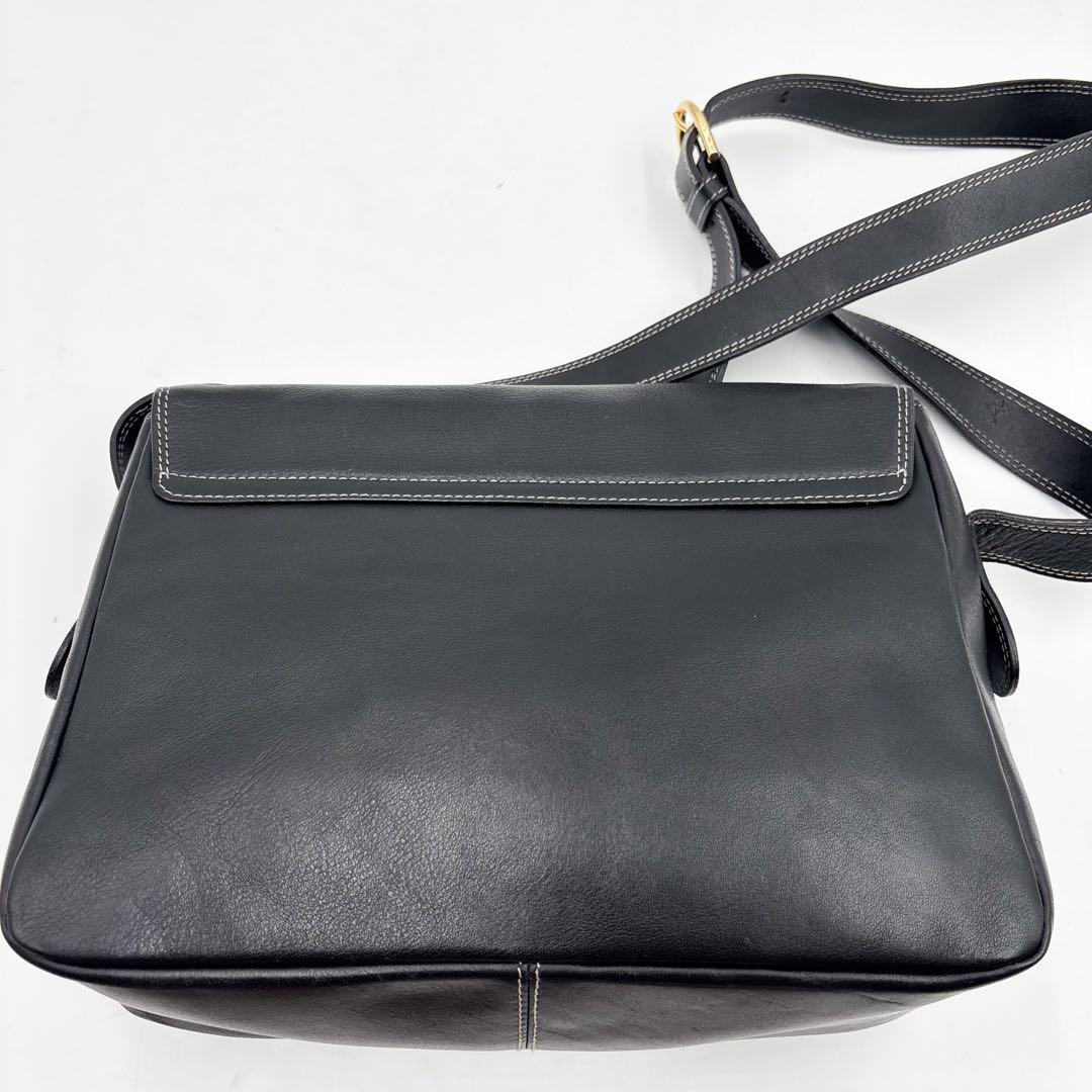 【美品】ランセル　LANCEL ショルダーバッグ メッセンジャーバッグ　ブラック