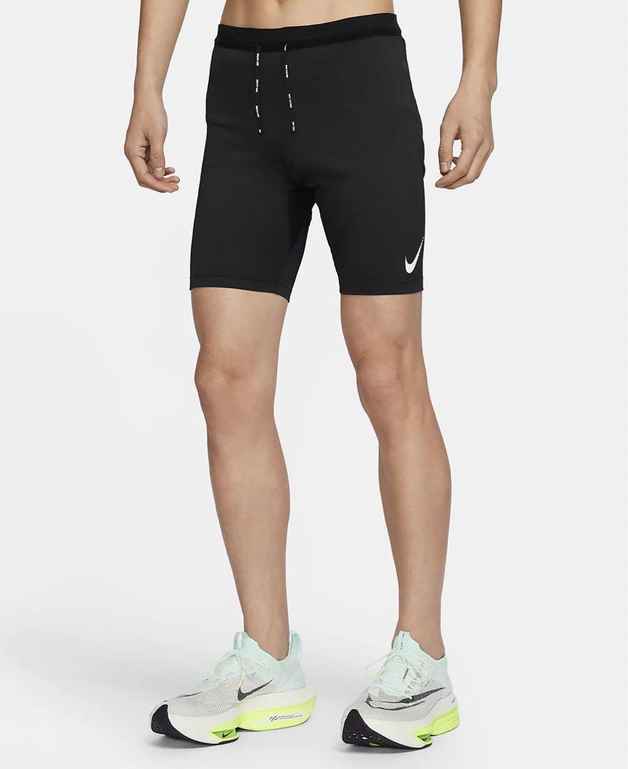 NIKE メンズ【XL】エアロスイフト ランニング ハーフタイツ 黒